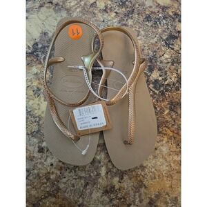 Havaianas Rose Gold Flash Urban Sandals 10/11